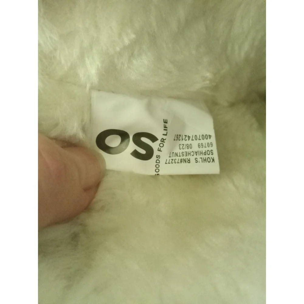 Kohls SO Sophia Chestnut Fur Lined Suede Boots girls size 5 Med